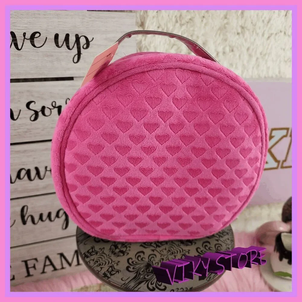 💕 NWT Juicy Couture Pink Velvet Organizer + 3 Bags & Bottle #7194 💕